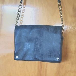 Francescas grey flap zipper crossbody purse